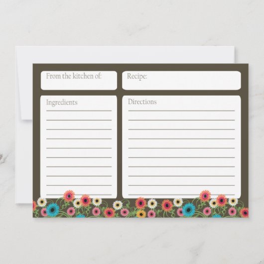 Garden Tee 12x18 Weinkarte (Vorderseite)