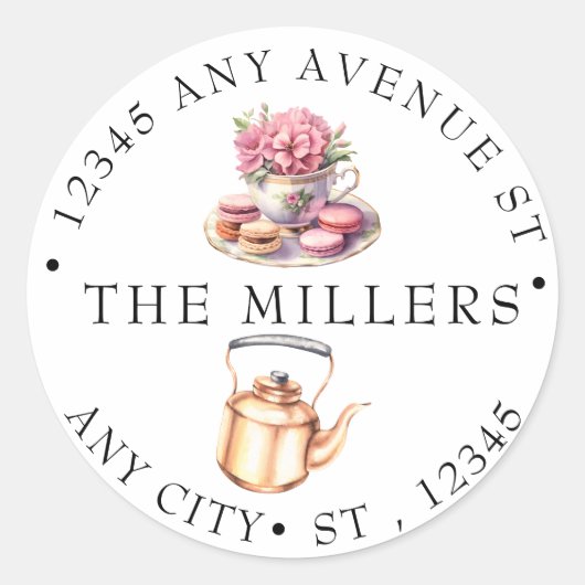 Garden Tee Brautparty | RÜCKSENDEADRESSE Runder Aufkleber (Vorderseite)