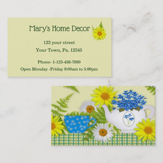 Garden Tee Business Card Visitenkarte (Vorne/Hinten)