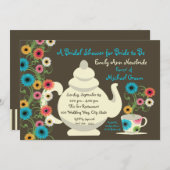 Garden Tee Party Brautparty Einladung (Vorne/Hinten)