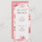 Garden Tee Party Brautparty Menu Menükarte (Vorne/Hinten)