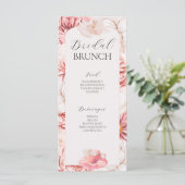 Garden Tee Party Brautparty Menu Menükarte (Stehend Vorderseite)