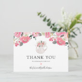 Garden Tee Party Brautparty Vielen Dank Dankeskarte (Stehend Vorderseite)