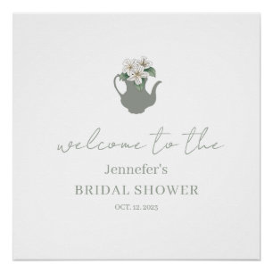 Garden Tee Party Empfang Brautparty Poster