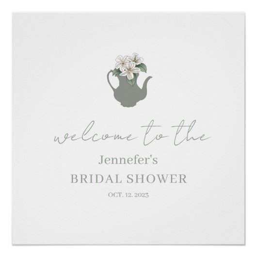 Garden Tee Party Empfang Brautparty Poster (Vorderseite)