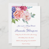 Garden Tee Party Floral Bridgerton Baby Dusche Einladung (Vorderseite)