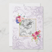 Garden Tee Party Floral Bridgerton Baby Dusche Einladung (Rückseite)