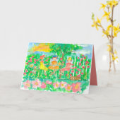 Garden Tee Party Girlfriends Happy Birthday Karte (Gelbe Blume)