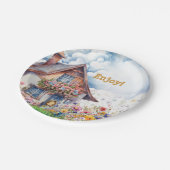 Garden Tee Party Plate Pappteller (Schrägansicht)
