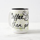 Garden theme coffee mug garden tools zweifarbige tasse (Vorderseite Links)