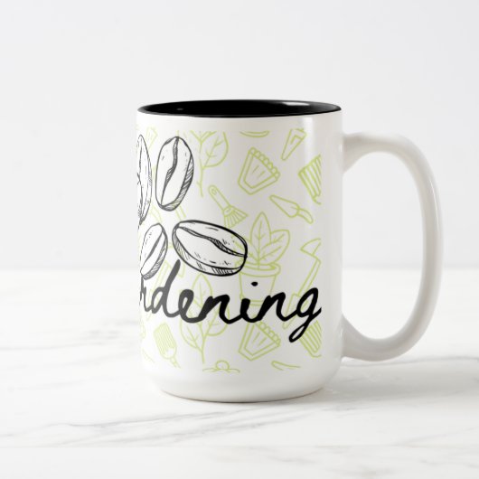 Garden theme coffee mug garden tools zweifarbige tasse (Rechts)