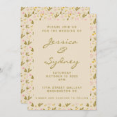 Garden Theme Spring Flowers Botanische Hochzeit Einladung (Vorne/Hinten)