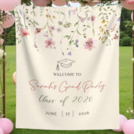 Garden Themed Graduation Photo Backdrop Custom Gar Wandteppich