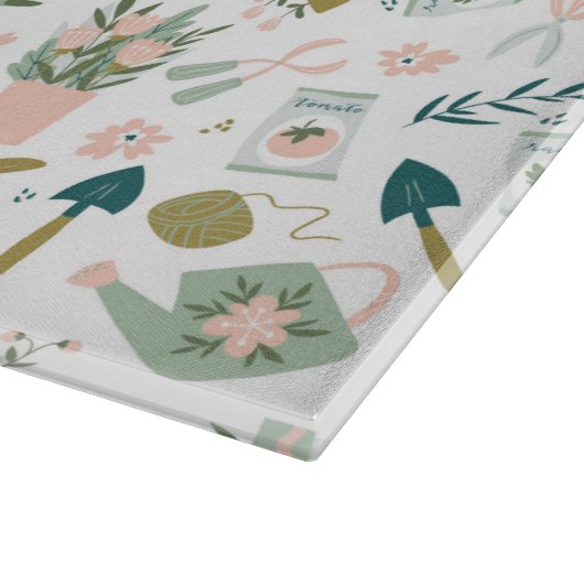 Garden Time Glass Cutting Board Schneidebrett (Ecke)