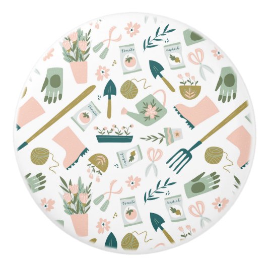 Garden Time Knopf Keramikknauf (Vorderseite)