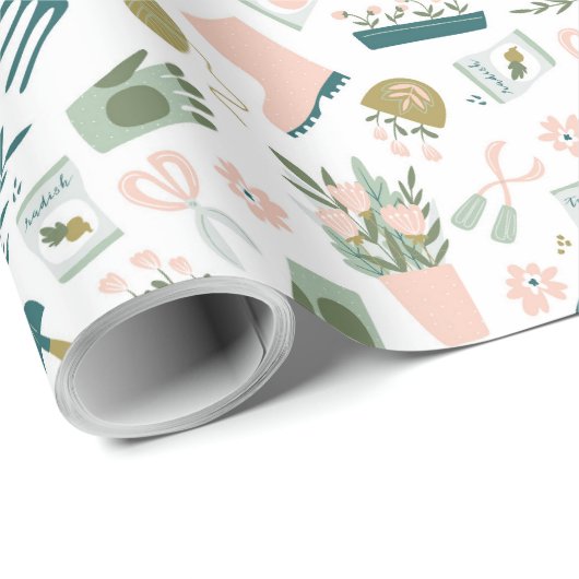 Garden Time Wrapping Paper Geschenkpapier (Rolleneckpunkt)