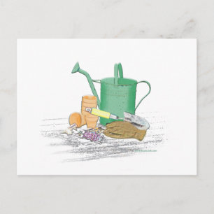 Garden Tools Garden Postkarte