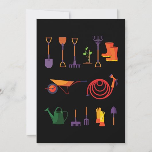 Garden Tools Gardener Gardens Pflanze Geschenk Einladung (Vorderseite)