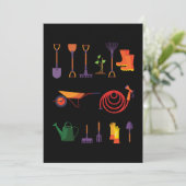 Garden Tools Gardener Gardens Pflanze Geschenk Einladung (Stehend Vorderseite)