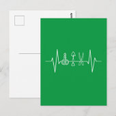Garden Tools Heartbeat Gardener Postkarte (Vorne/Hinten)
