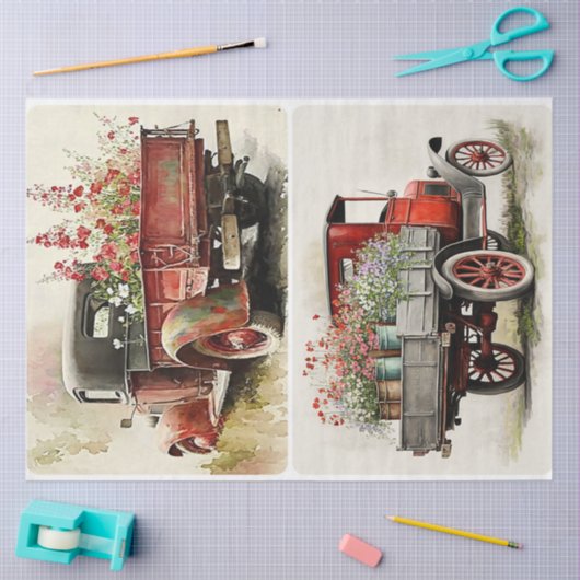 Garden Trucks Seidenpapier (Basteln)