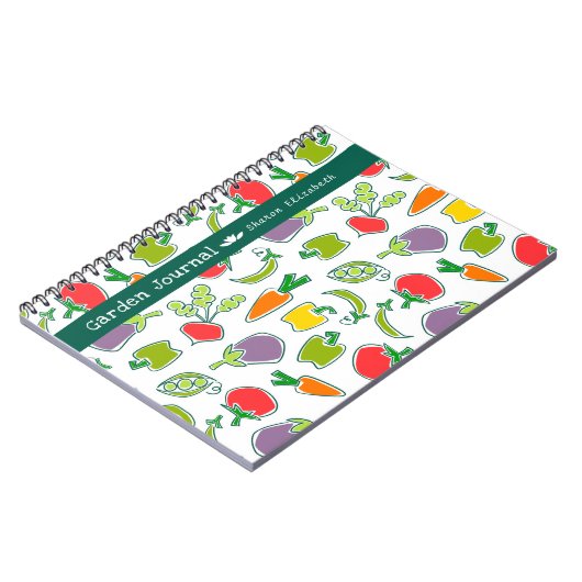 Garden Veggies Personalisiert Garden Journal Notizblock (Linke Seite)
