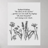 Garden Verse Rudyard Kipling Blume Poster (Vorne)