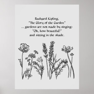 Garden Verse Rudyard Kipling Blume Poster