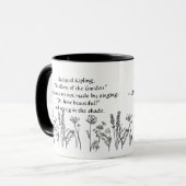 Garden Verse Rudyard Kipling Blume Tasse (Vorderseite Links)