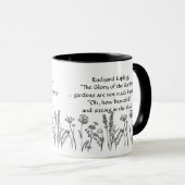 Garden Verse Rudyard Kipling Blume Tasse (VorderseiteRechts)