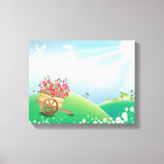 Garden Wagon Wrapped Canvas Leinwanddruck