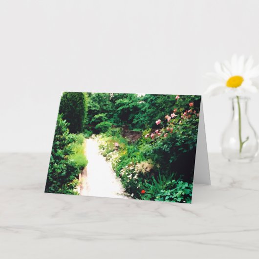 Garden Walk Digital 5" x 7" Faltkarte Karte (Kleine Pflanze)