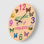GARDEN WALL CLOCK PERSONALISIERT GROßE WANDUHR (Winkel)