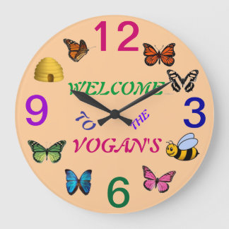 GARDEN WALL CLOCK PERSONALISIERT GROßE WANDUHR