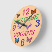 GARDEN WALL CLOCK PERSONALISIERT RUNDE WANDUHR (Winkel)