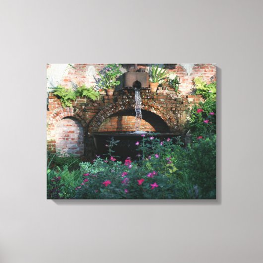 GARDEN WALL FOUNTAIN WRAPPING CANVAS WALL ART LEINWANDDRUCK (Vorderseite)