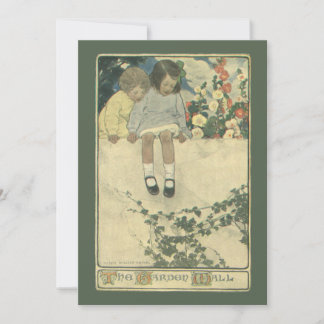 Garden Wall Jessie Willcox Smith, Vintage Kinder Einladung
