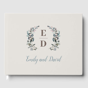 Garden Wappen Eggshell Monogram Wedding Gästebuch