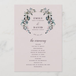 Garden Wappen Mauve Lila Blumenzeremonie Programm