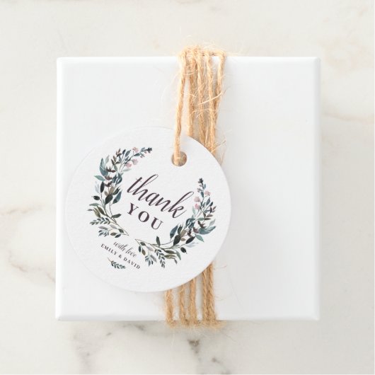 Garden Wappen Rustic Kraft Floral Wedding Vielen D Geschenkanhänger (Beispiel)