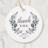 Garden Wappen Rustic Kraft Floral Wedding Vielen D Geschenkanhänger (Vorderseite)