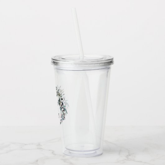 Garden Wappen Wedding Bride Stamm Lila Acryltrinkbecher (Links)