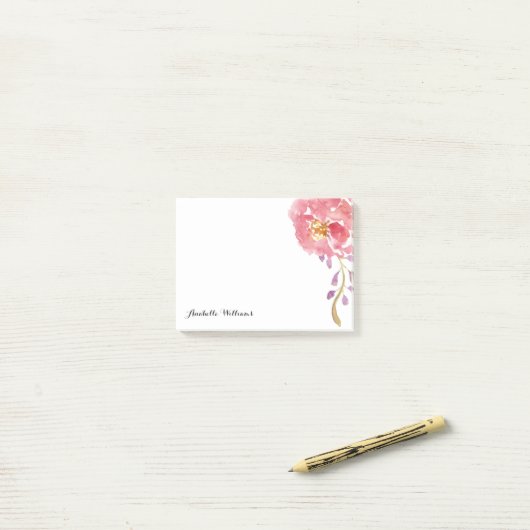 Garden Wasserfarbe Personalisiert Post-it Klebezettel (Auf Schreibtisch)