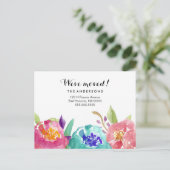 Garden Watercolor Ankündigungspostkarte (Stehend Vorderseite)