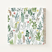 Garden Watercolor Blätter Kinderdusche Notizblock (Rückseite)