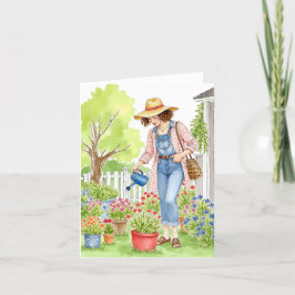 Garden Watercolor Dankeskarte