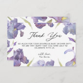 Garden Watercolor Iris Floral Spring Danke (Vorne/Hinten)