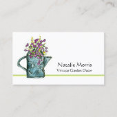 Garden Watering Can Blume Bouquet Visitenkarte (Vorderseite)