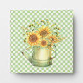 Garden Watering Can Sonnenblumen Fotoplatte (Vorderseite)