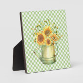 Garden Watering Can Sonnenblumen Fotoplatte (Vorderseite)